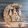 Kerstboog dorpje met Licht